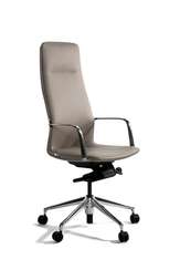 Кресло офисное  Лилль  мокко экокожа алюминий крестовина