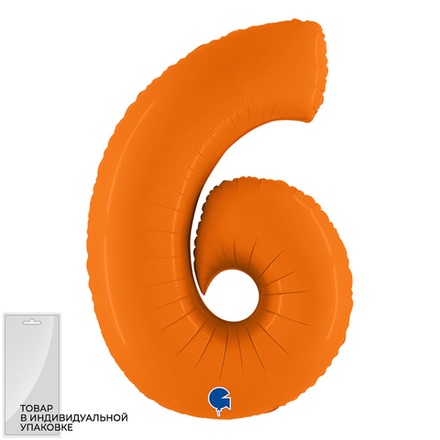 Цифра "6" оранжевый Gr
