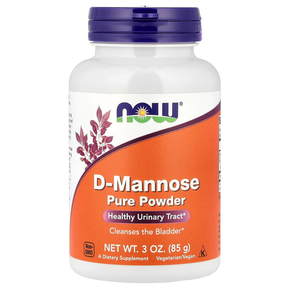 NOW Foods, D-манноза, сертифицированный органический чистый порошок, 85 г (3 унции)