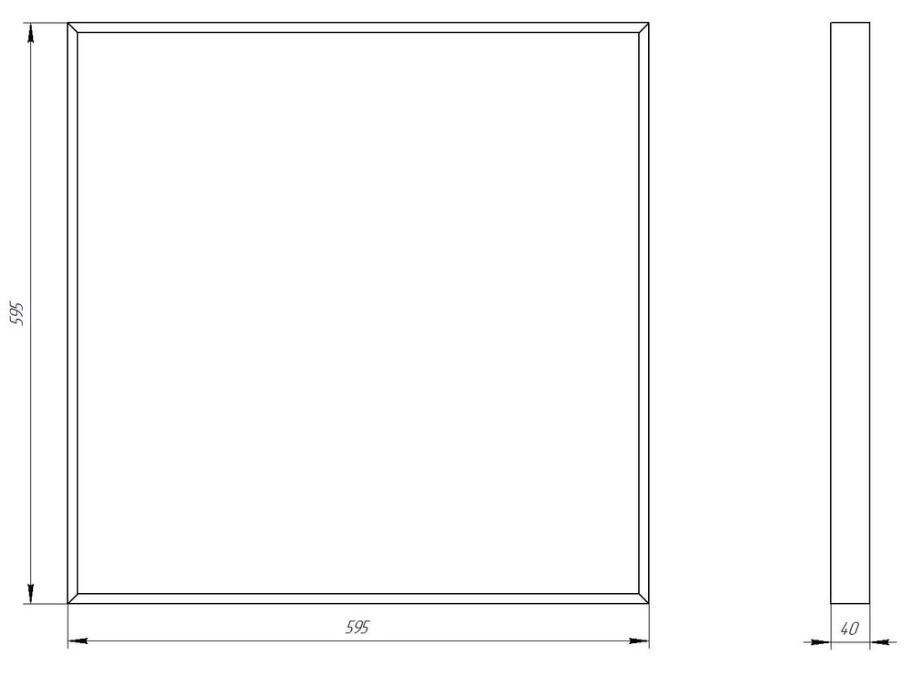 Светильник LED-панель ДВО 32Вт 4000К 3360Лм 595x595x40 IP20 призма SPO-910 ЭРА Б0046471