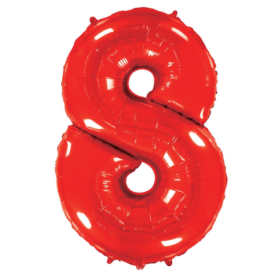 Цифра 8 "Красный" (40''/102 см)