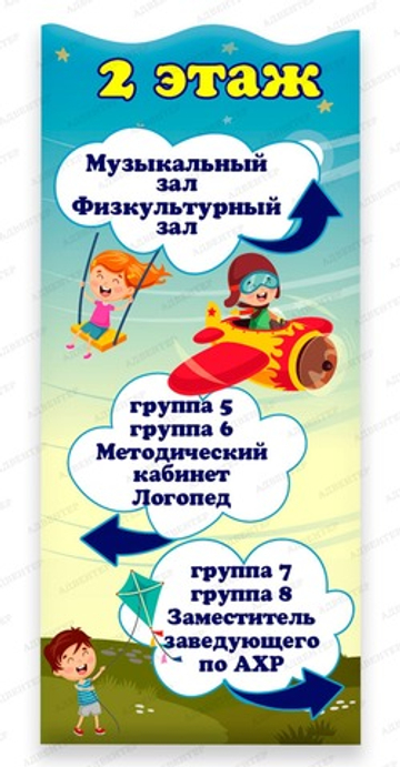 Стенд НАВИГАЦИОННЫЙ ПЛАН с указанием направления 2278