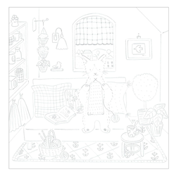 Cute life of small Happy coloring book animals in Pastel Town