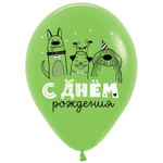Воздушные шары Decobal с рисунком С днем рождения Милые собачки, 50 шт. размер 12" #312715