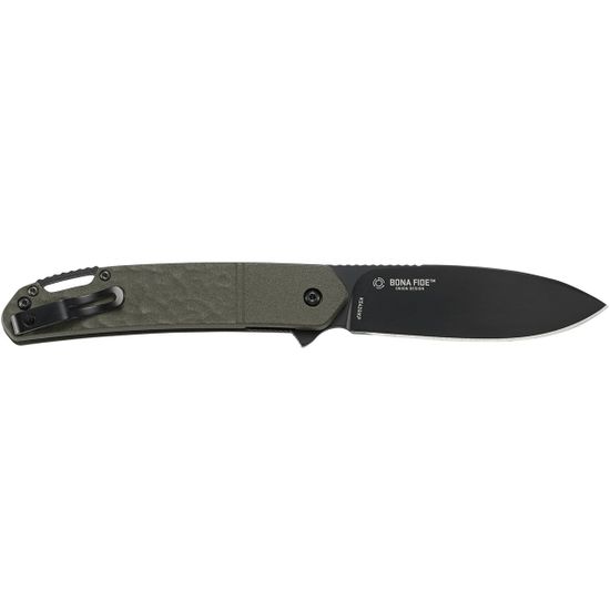 Складной нож CRKT K542GKP Bona Fide OD Green c клинком из стали 1.4116 Krupp (X50CrMoV15) рукоять алюминий