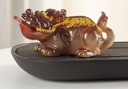 243077 Фигурка "Красный Дракон" h=5см, меняет цвет, красный