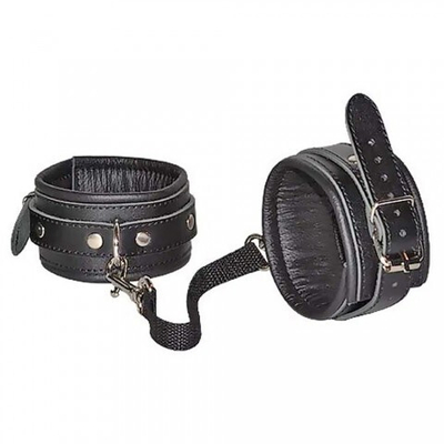 Кожаные наручники-оковы Sitabella Chrome Collection