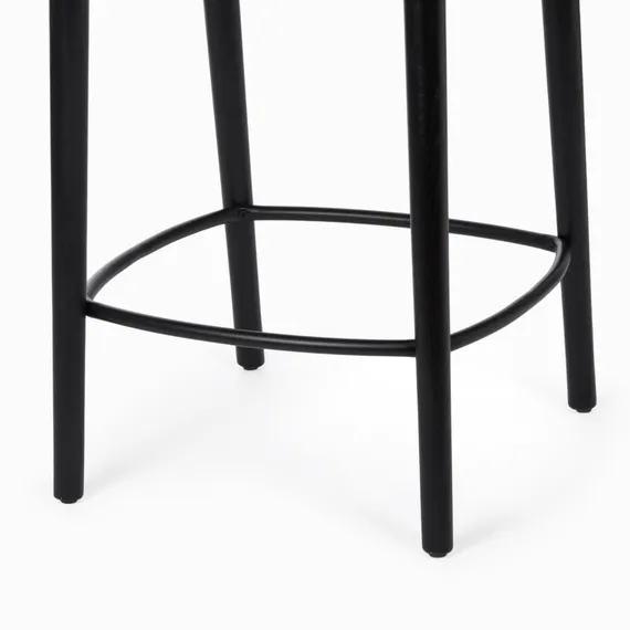 Полубарный стул Esse 65 см, черный, тёмно-серая обивка