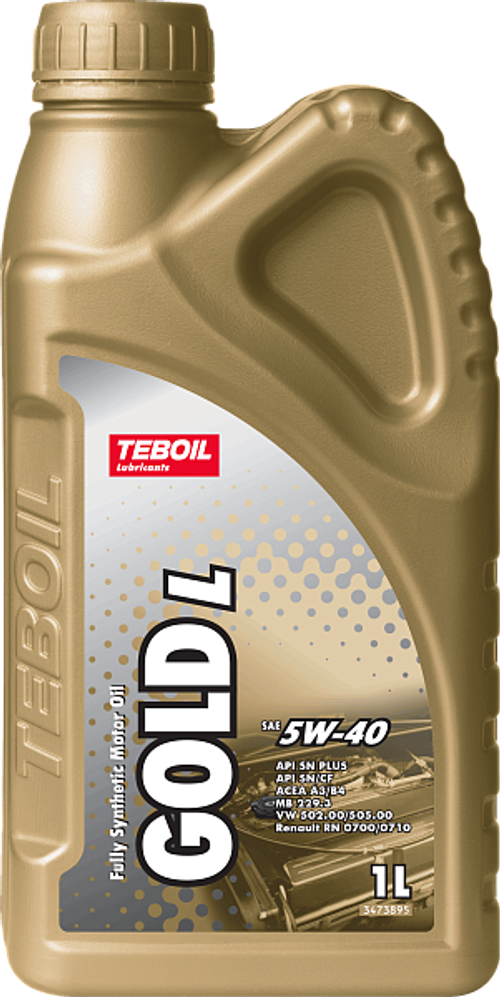 Моторное масло Teboil Gold L 5W-40, синтетическое, 1 л