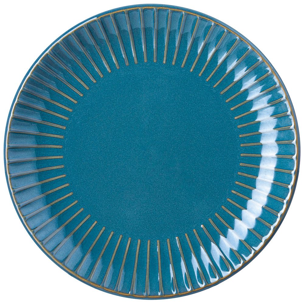 ТАРЕЛКА ДЕСЕРТНАЯ 19,7 СМ "STRIPE COLLECTION" ЦВЕТ:ЛАЗУРНО-СИНИЙ МАЛ. УП. = 6 ШТ МИН. ПАРТИЯ