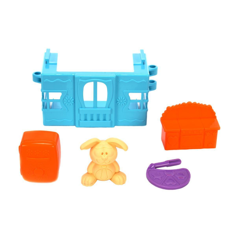 Игровой набор "Зайкин Домик. Кухня" (бирюз.) (Нордпласт)