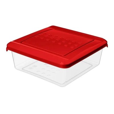 Контейнер для продуктов Asti квадратный 0,5л (красный)