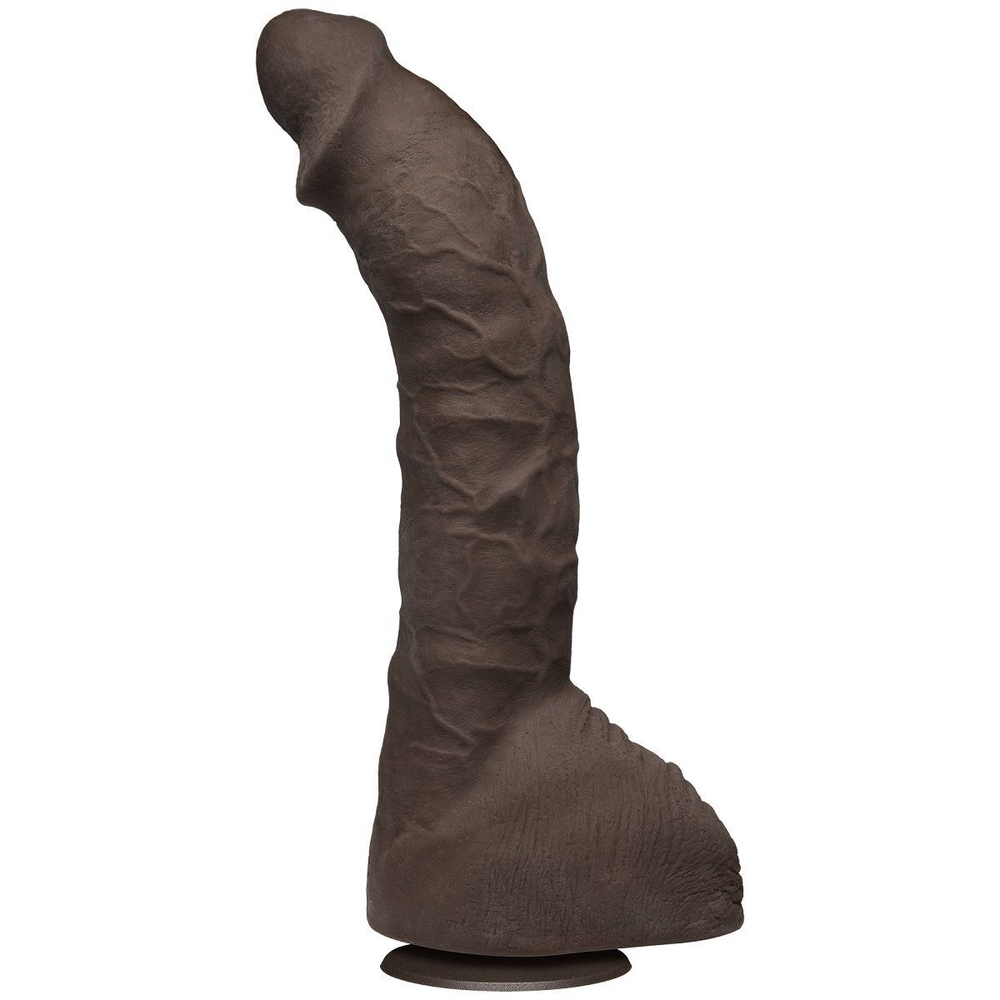 Коричневый фаллоимитатор-гигант Prince Yahshua ULTRASKYN 10.5” Cock with Removable Vac-U-Lock Suction Cup - 27,4 см. (Цвет: коричневый)