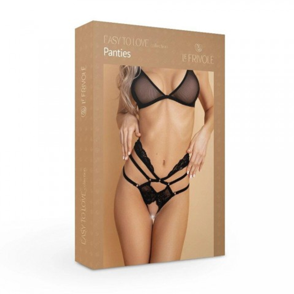 Кружевные трусики с доступом и высокой талией Easy to love (XS/S; 40-42)