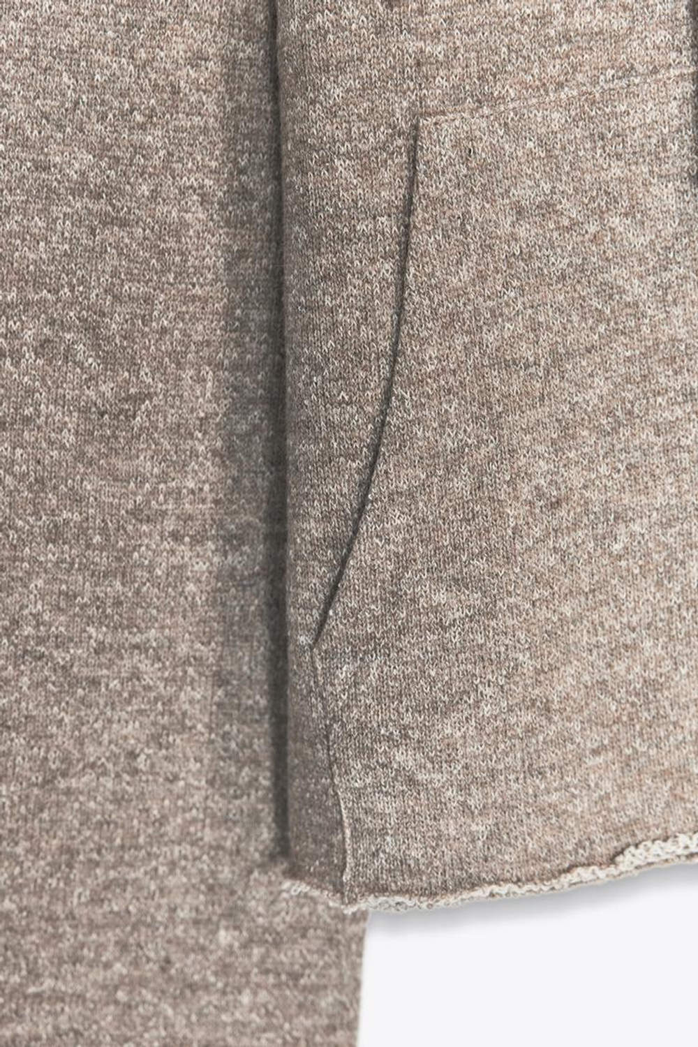 ZARA ХУДИ С КАПЮШОНОМ, СЕРО-КОРИЧНЕВЫЙ