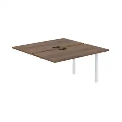 PR.215.DM.O59.WH / Секция раб. станции 2800х1438х750 / профиль: 59х59 белый; столешница: дуб модена