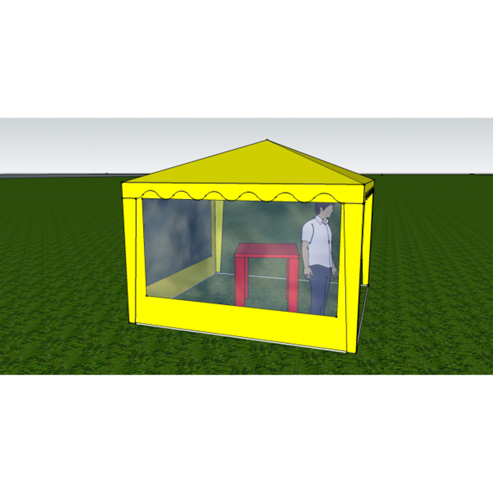 Стенка Митек с окном 2,0х2,0 (к беседке 6 граней)