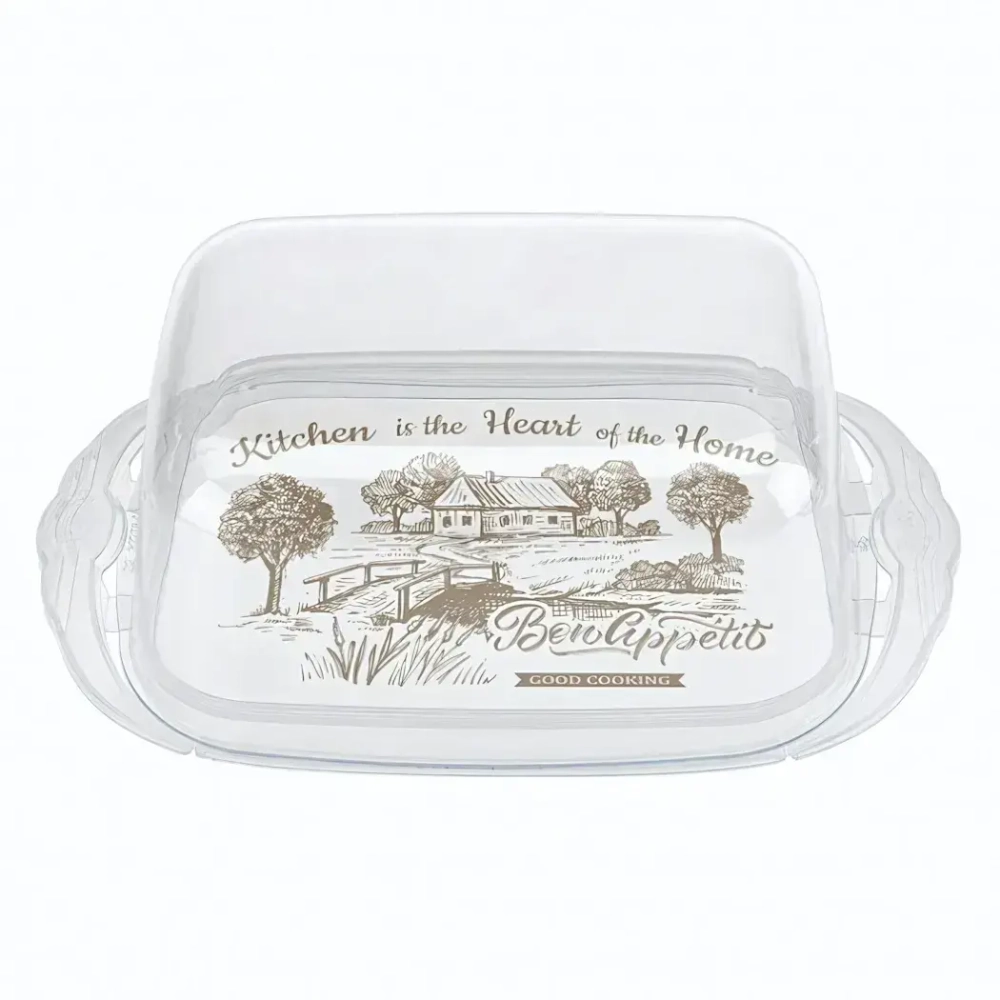 Масленка с декором 18,9*11*6,9см