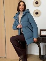 Куртка весенняя удлиненная со съемным капюшоном