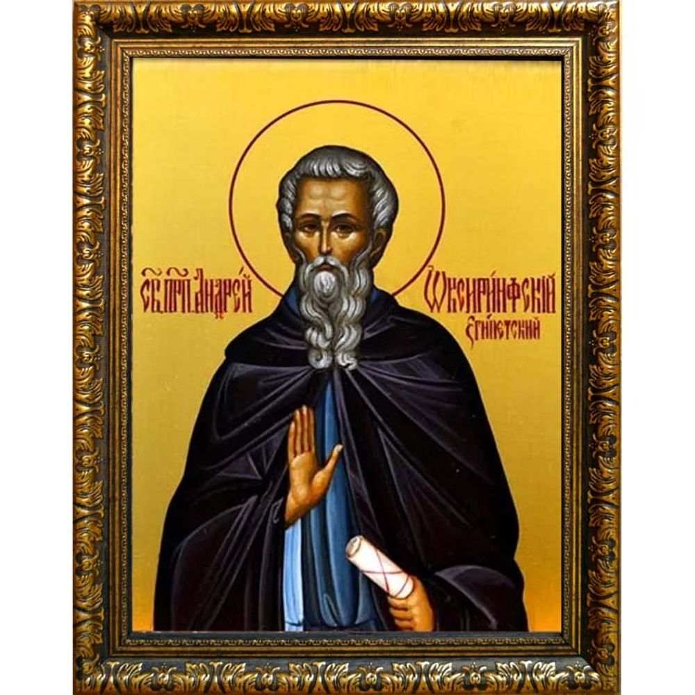 Андрей Оксиринфский (Египетский) Преподобный. Икона на холсте.