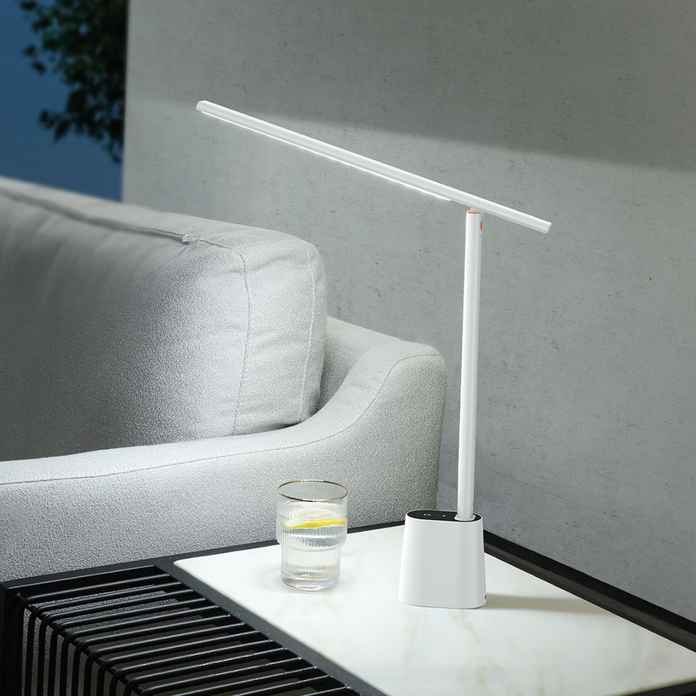 Настольная лампа Baseus Rechargeable Folding Reading Desk Lamp (Smart Light) - White