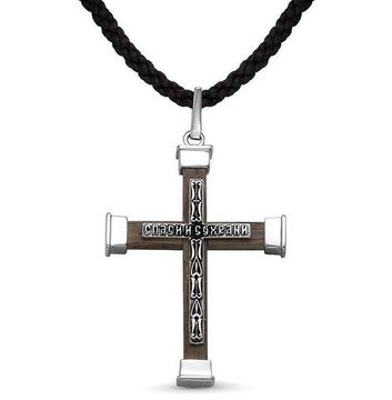 Крест деревянный с гайтаном