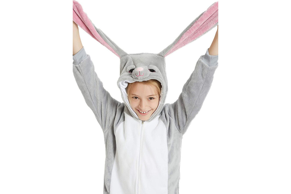 Кигуруми для детей Funfur Зайка Серый M