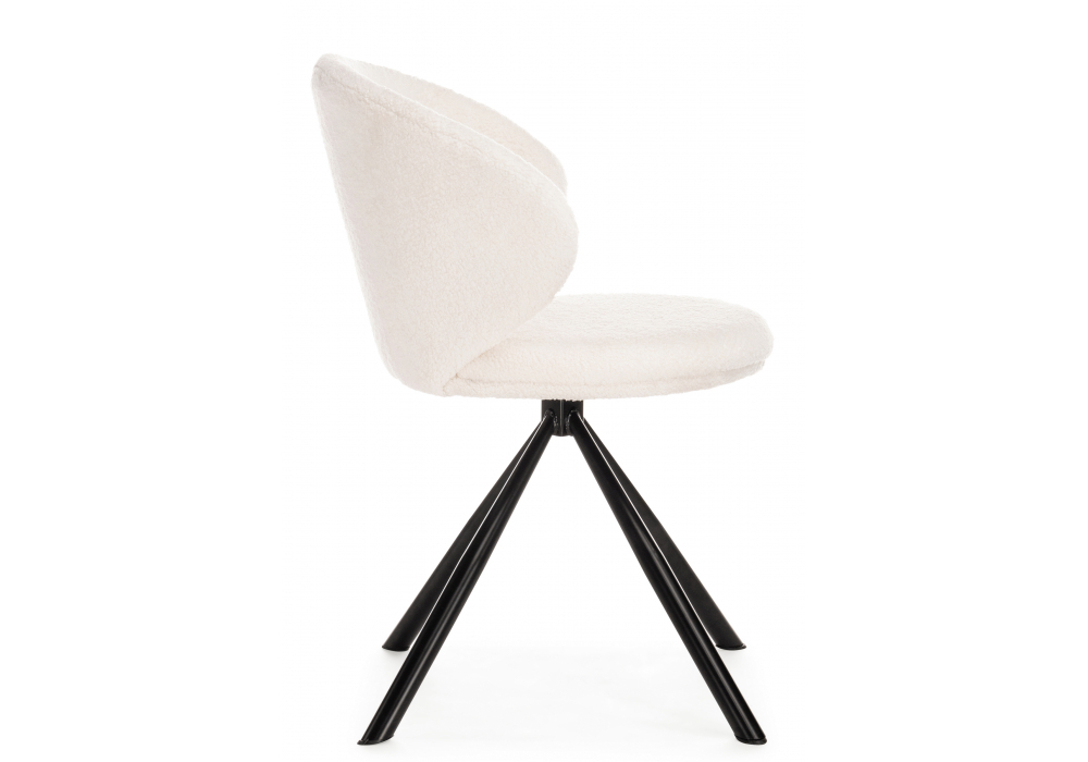 Стул на металлокаркасе Woodville Solomon крутящийся white, black