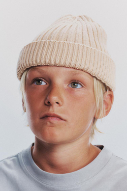 ZARA ШАПКА КРУПНОЙ ВЯЗКИ, ПЕСОЧНЫЙ