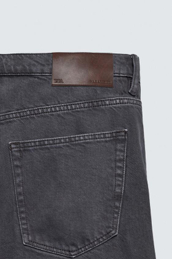 ZARA ДЖИНСЫ STRAIGHT FIT, СЕРО-СИНИЙ