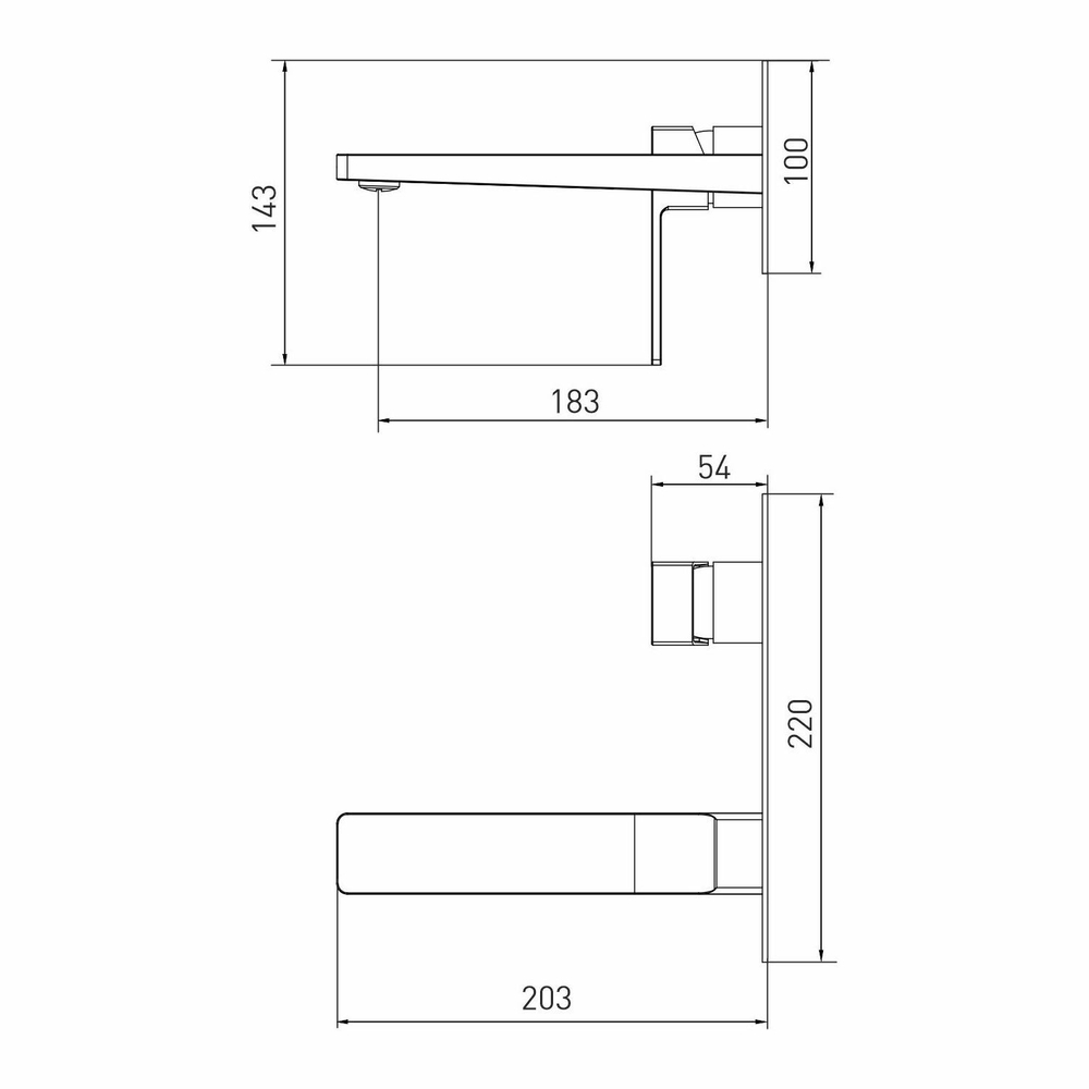 Смеситель 35k MIXLINE ML42-082 "Pure" встраиваемый