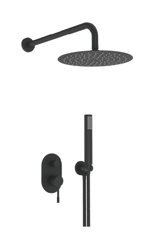 403563-C Встроенный смес для душа с 2-функ. (ЧЕРНЫЙ) ViEiR  (6/1шт)