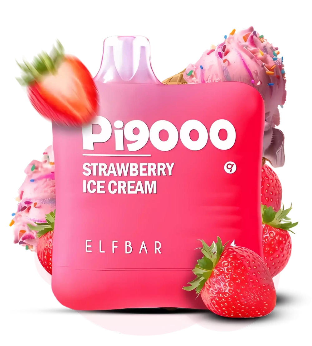 Elf Bar Pi9000 - Strawberry Ice Cream (nic 5%)