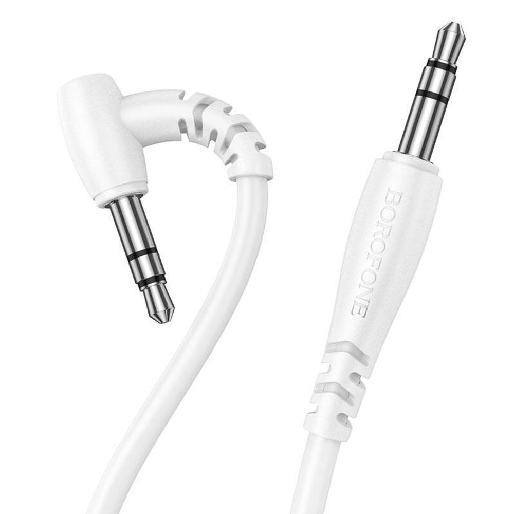 Кабель AUX Borofone BL10 1м угловой White