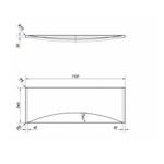 Панель для ванны фронтальная MITO RED 150