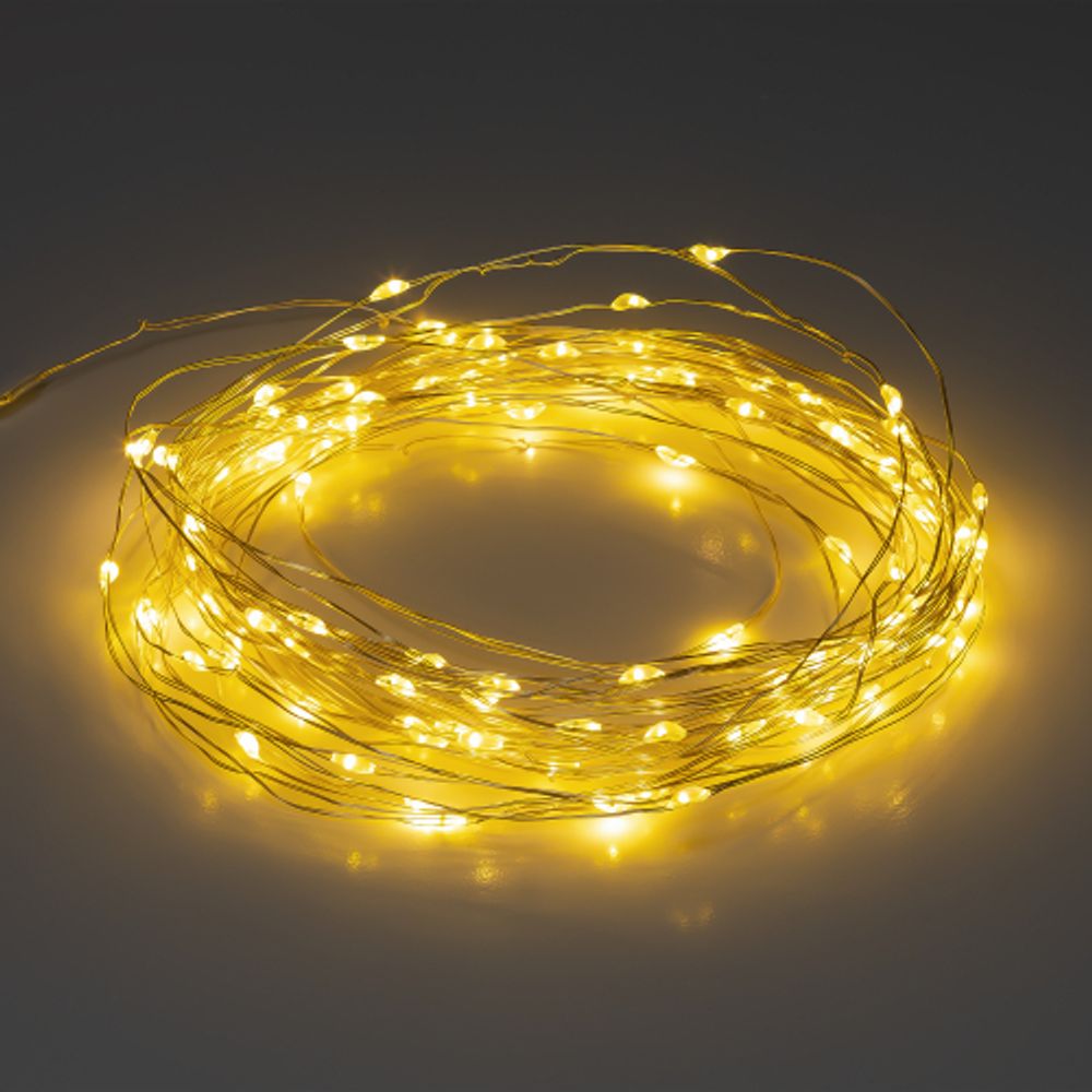 Садовая гирлянда ЭРА ERASF22-18 на солнечной батарее нить теплый свет 21,9 м