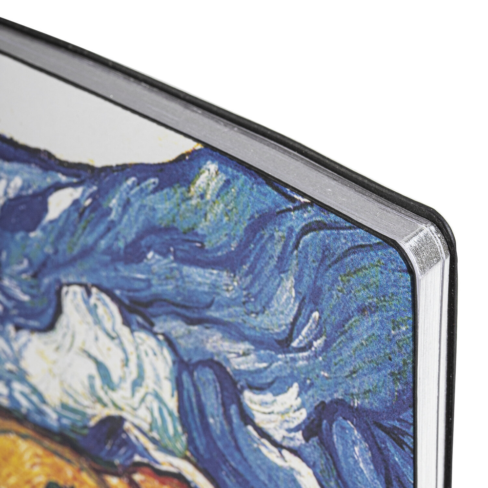 Блокнот А5 (143x210 мм) BRAUBERG VISTA "Van Gogh" под кожу гибкий срез фольга 80 л. (2 штуки в упаковке)
