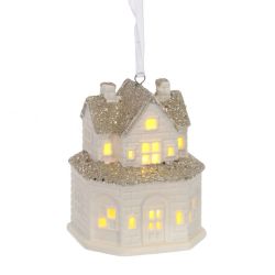 GAEM Украшение новогоднее "Домик" с подсветкой (LR44x2), L7 W5 H10 см, 3в.