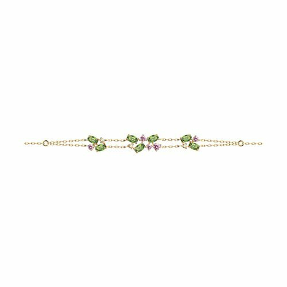 Браслет из золота с фианитами Swarovski