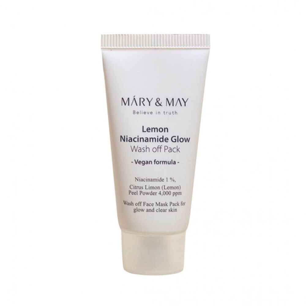 Маска глиняная с лимоном и ниацинамидом MARY&amp;MAY Lemon Niacinamide Glow Wash Off Pack 30 гр