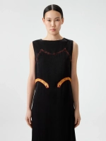 Платье с вышивкой и открытой спиной OLA OLA