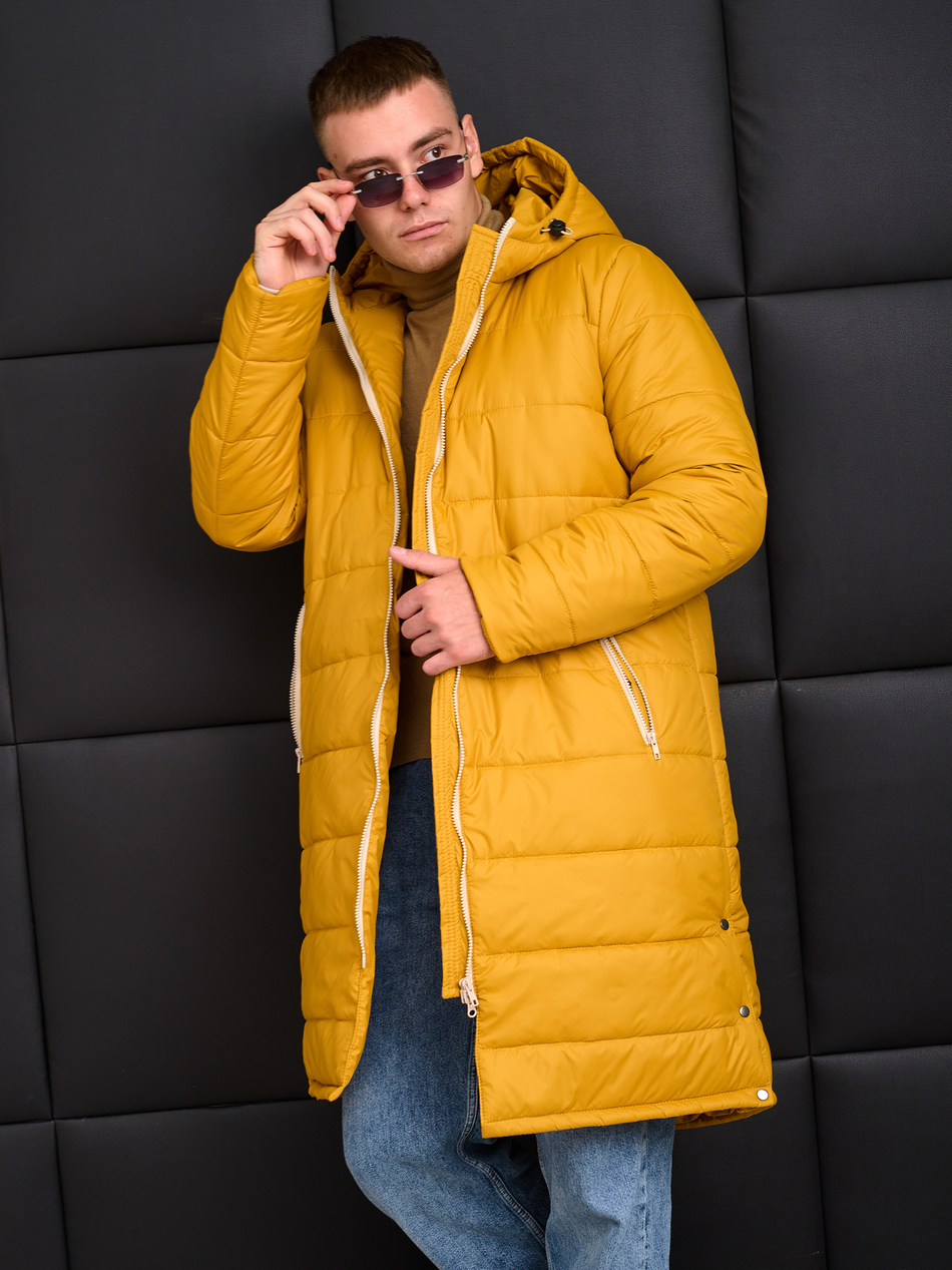 Пальто мужское зимнее "Норвегия" горчица