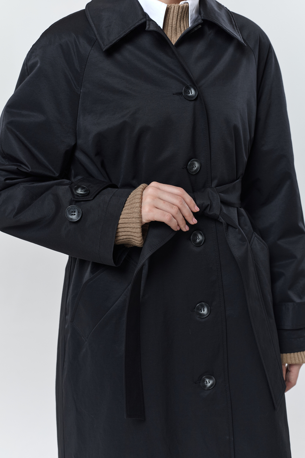 Тренч однобортный