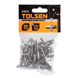 TOLSEN (TT43011) Набор заклепок алюминиевых, 4,8 х 12,7 мм, 50 шт
