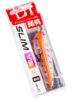Воблер вертикальный Lucky John Slim VIB S 80, цвет 338