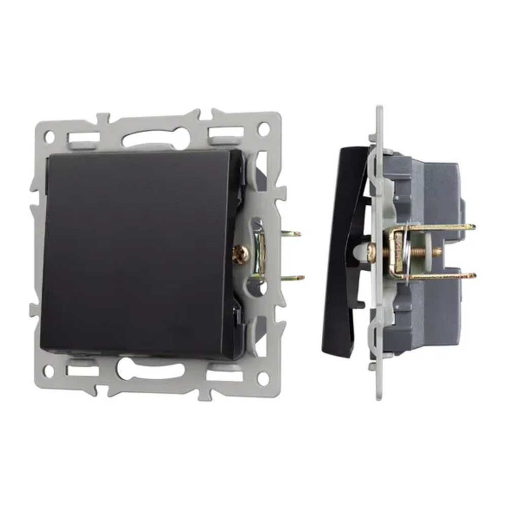 Механизм выключателя одноклавишный проходной SWT-MKP1-PL-BK (250V, 16A) (Arlight, -) 043715