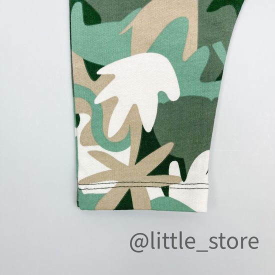 Брюки "Прятки в листьях" из футера, тропический камуфляж