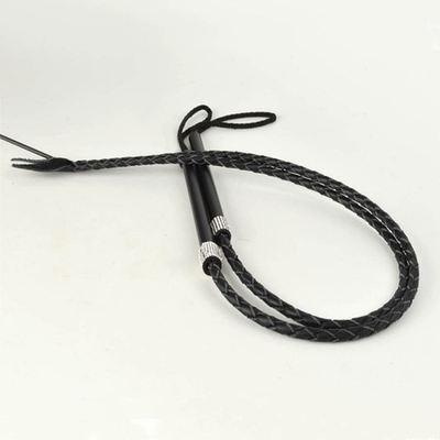 Плеть Sitabella однохвостая со стразами черная кожа 65 см