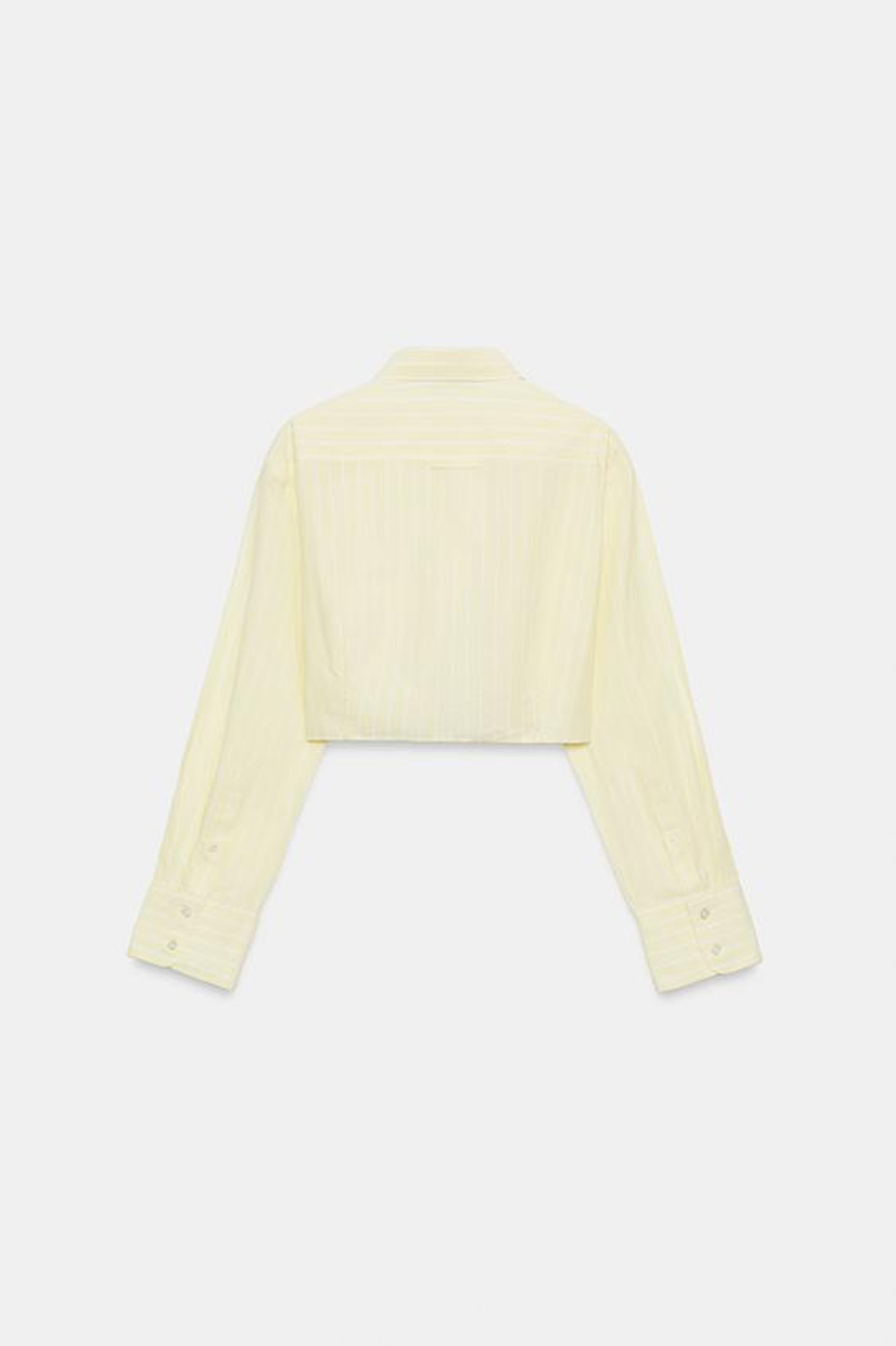ZARA УКОРОЧЕННАЯ РУБАШКА ИЗ ПОПЛИНА В ПОЛОСКУ, РАЗНОЦВЕТНЫЙ