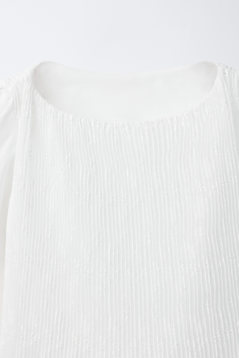 ZARA ПЛИССИРОВАННЫЙ ТОП С КРУЖЕВОМ, БЕЛЫЙ